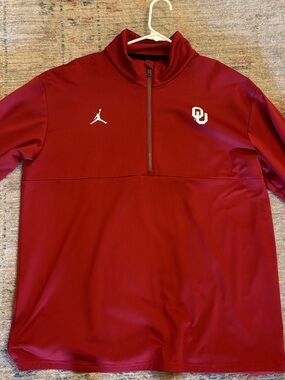 Jordan Crimson OU Half-Zip Pullover